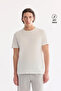 Men's White Crew Neck Soft Touch Basic Regular Fit T-Shirt B001171