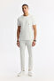 Men's Ecru Crew Neck Printed Bi-Stretch Interlock Regular Fit T-Shirt A51Y1161 - 5