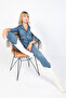 Women's Jean Overalls Trousers Blue - 7