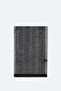 Men's Black Viscose Blend Tassel Patterned Shawl A42Y9404 - 2