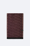 Men's Burgundy Viscose Blend Tassel Patterned Shawl A42Y9403 - 2