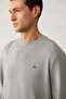 Men's Gray Crew Neck Printed Soft Touch Regular Fit Sweatshirt A41Y1224 - 2