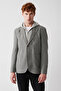 Men's Gray Removable Hooded Wool Jacket A32Y4017 - 3