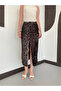 Sequin Velvet Long Skirt - Brown |   F2053 - 5