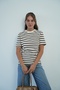 Women's Striped Crew Neck Basic T-Shirt
