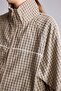 Plaid Patterned Zippered Stand Collar Cotton Lined Jacket I2462Ax26Au - 4