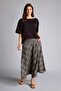 A-Line Checkered Regular Waist Midi Skirt G6908Ax26Sp - 2