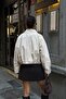 Bomber Oversize Seasonal Belted Model Women's Jacket - 5