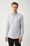 Men's Black Buttoned Collar Cotton Easy-Iron Shirt A32Y2088 - 3