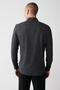 Men's Black Classic Collar 100% Cotton Textured Shirt A32Y2096 - 4