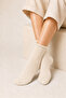 Women's 6-Piece Non-Elastic Roll Top Comfortable Socks Pack 578 Ecru - 2
