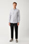 Men's Black Buttoned Collar Cotton Easy-Iron Shirt A32Y2088 - 5