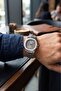 Square Case Men's Wrist Watch with Double Clip Calendar Silver Grey Color Pl-0960E6X - 2