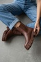 Senni Brown Side Elastic Thick Sole Daily Boots - 7