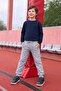 3 İplik Basic Unisex Children's Sweatpants with Elastic Waist
