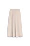 Long Flared Scuba Skirt Beige