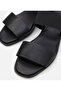 Women's Leather Black Heeled Sandals - 4