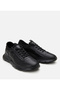 Genuine Leather Men's Black Sneakers - 2