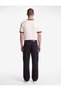Short Sleeve Ribbed Cotton T-Shirt with Crew Neck and Slim Fit - 3