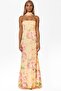 Patterned Strapless Maxi Dress