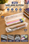 2 Pieces Fork Spoon Knife Pen Holder Box - Toothbrush Makeup Accessory Storage Container Box - Multix Box