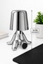 Decorative Table Lamp with Silver Sitting Man Figure – Modern Tabletop and Nightstand Accessory - 6