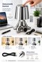 Decorative Table Lamp with Silver Sitting Man Figure – Modern Tabletop and Nightstand Accessory
