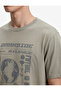 Short Sleeve Crew Neck Regular Fit Cotton Printed T-Shirt - 4