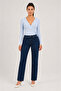 Women's Corded Fabric Double-Breasted V-Neck Long Sleeve Blouse – Stretchy Bodycon Slim Fit, Stylish Crop 3017 - 6
