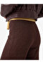 Normal Waist Regular Fit Metallic Threaded Wide Leg Long Trousers - 4