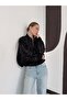 Sequined Oversized Women's Jacket – Zippered Sparkling Stylish Top |   F2026 - 3
