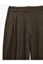 Pleated Viscose Blend Regular Waist Striped Barrel Trousers with Pockets - 7