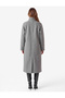 Balloon Sleeves Buttoned Stand Collar Oversize Cashmere Long Coat - 3