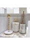 Ginko White Marble 3-Piece Bathroom Set