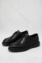Fv002 Men's Black Genuine Leather Eva Sole Loafer - 5