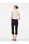 Slim Fit Sleeveless Buttoned Qipao Collar Tulle Blouse - 4