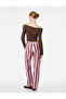 Drawstring Slim Fit Camisole Off-The-Shoulder Long Sleeve T-Shirt - 4
