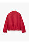 Long Sleeve Lightweight Stand Collar Shawl Collar Oversized Gabardine Bomber Jacket with Pockets - 8
