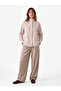 Comfortable Fit Viscose Stand Collar Long Sleeve Buttoned Striped Shirt