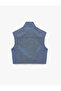 Asymmetrical Cut Buttoned Layered High Neck Sleeveless Blouse - 7