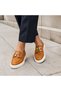 Genuine Leather Mustard Luxury Buckle Detailed Very Light Comfortable Daily Women's Shoes - 6