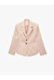 Wide Collar Pocket Detailed Buttoned Blazer Jacket - 6