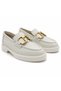 Real Leather White Luxury Buckle Detailed Very Light Comfortable Daily Women's Shoes - 7