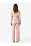 Wide Collar Pocket Detailed Buttoned Blazer Jacket - 4