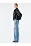 Stoned Frayed Pocketed Buttoned Straight Leg Denim Trousers - Longer Straight Fit Jeans - 2