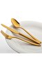 9400 Titanium Gold 12-Person 84-Piece Cutlery Set