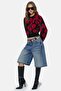 Floral Patterned Crew Neck Knitwear Sweater - 5