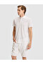 White Slim Fit Buttoned Polo Collar T-Shirt 50302608-Vr013 - 3