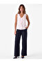 Flywheel Detailed V-Neck Sleeveless Blouse