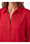 Long Sleeve Classic Collar Buttoned Satin Shirt - 5